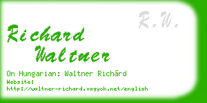 richard waltner business card