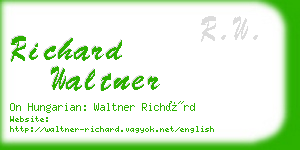 richard waltner business card